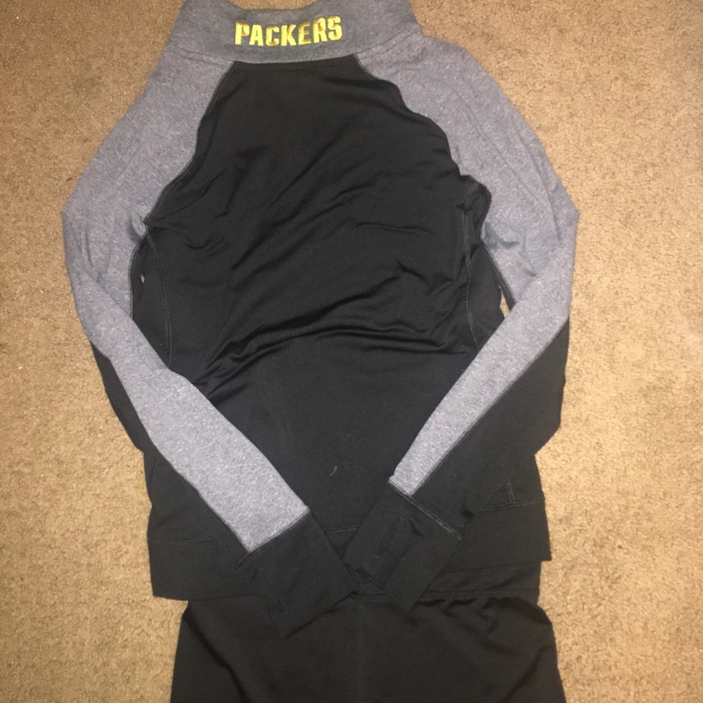 PINK packers top & PINK spandex